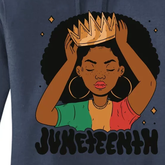 Juneteenth Queen Female Women's Pullover Hoodie