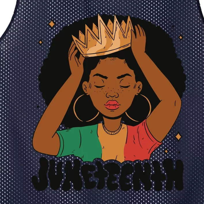 Juneteenth Queen Female Mesh Reversible Basketball Jersey Tank