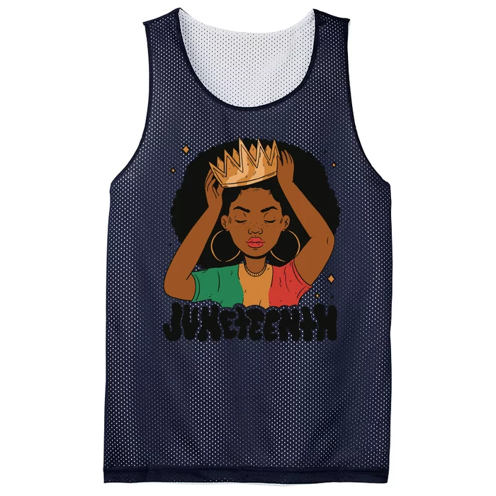 Juneteenth Queen Female Mesh Reversible Basketball Jersey Tank