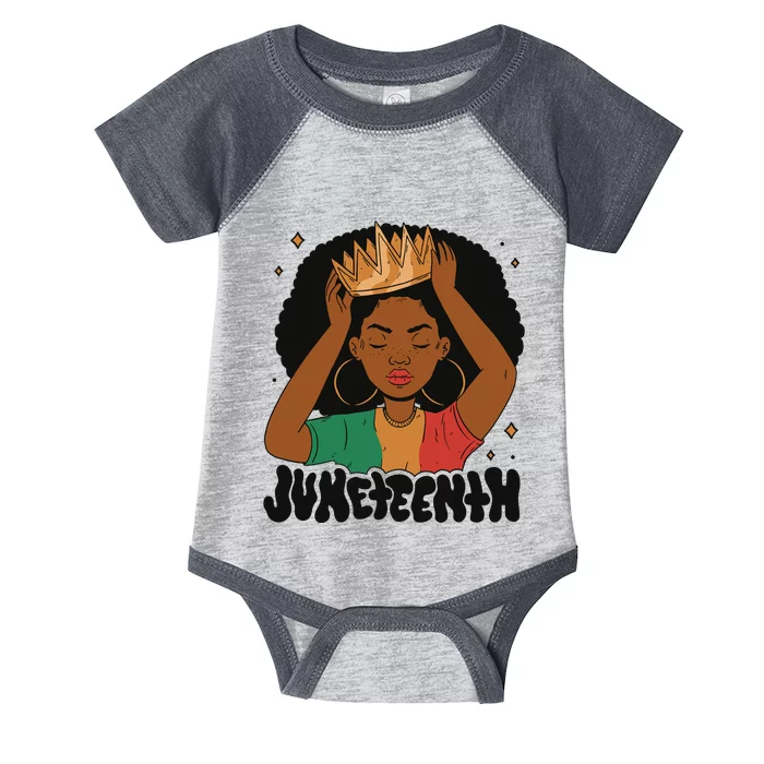 Juneteenth Queen Female Infant Baby Jersey Bodysuit