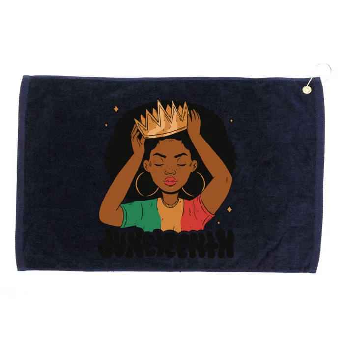 Juneteenth Queen Female Grommeted Golf Towel