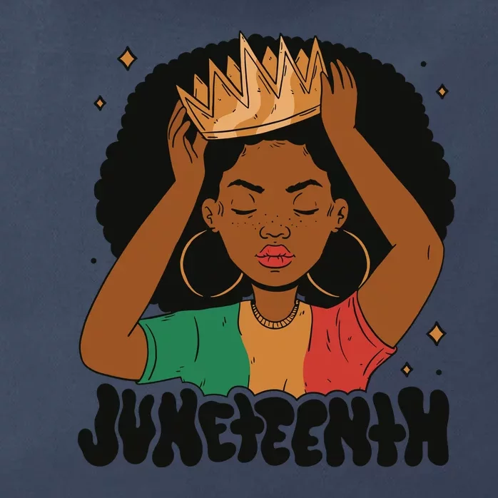 Juneteenth Queen Female Zip Tote Bag