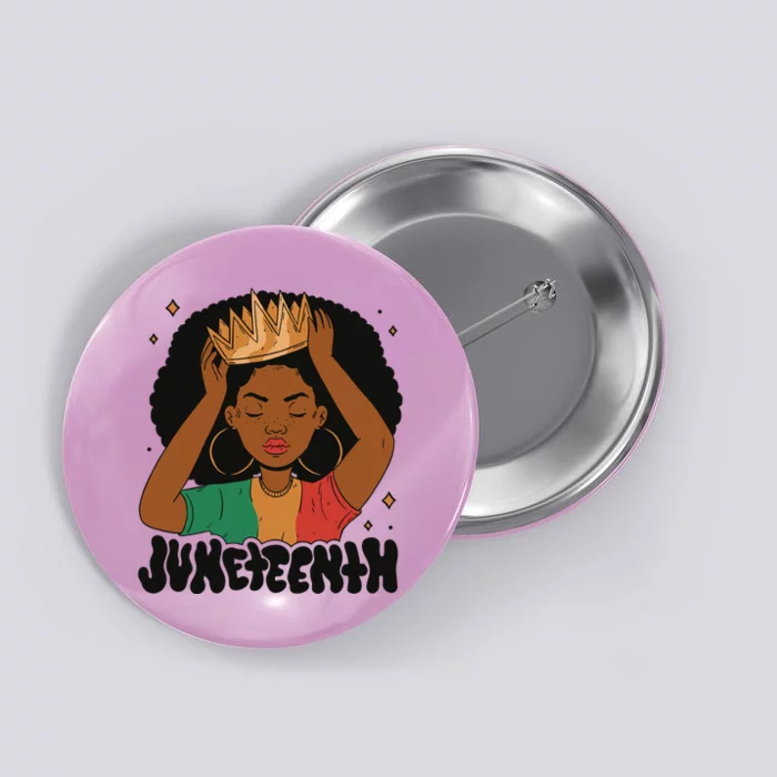 Juneteenth Queen Female Button