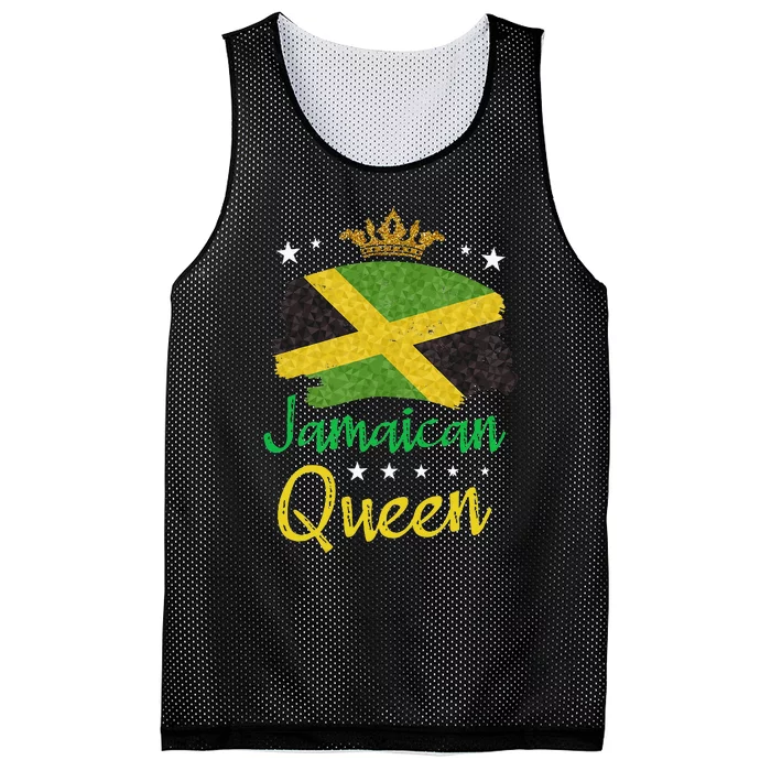 Jamaican Queen for a National Flag Design Jamaica Mesh Reversible Basketball Jersey Tank