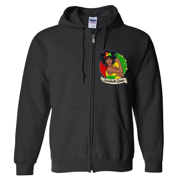 Juneteenth Queen Melanin Black Magic  Cute Full Zip Hoodie