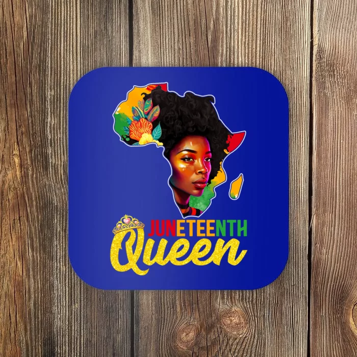 Juneteenth Queen Melanin Cute Black Magic Gift Coaster