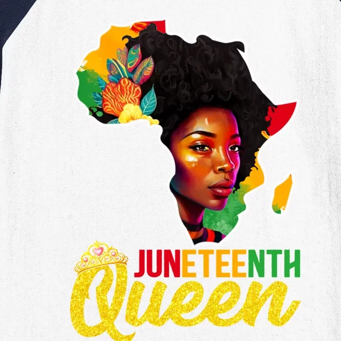 Juneteenth Queen Melanin Cute Black Magic Gift Baseball Sleeve Shirt