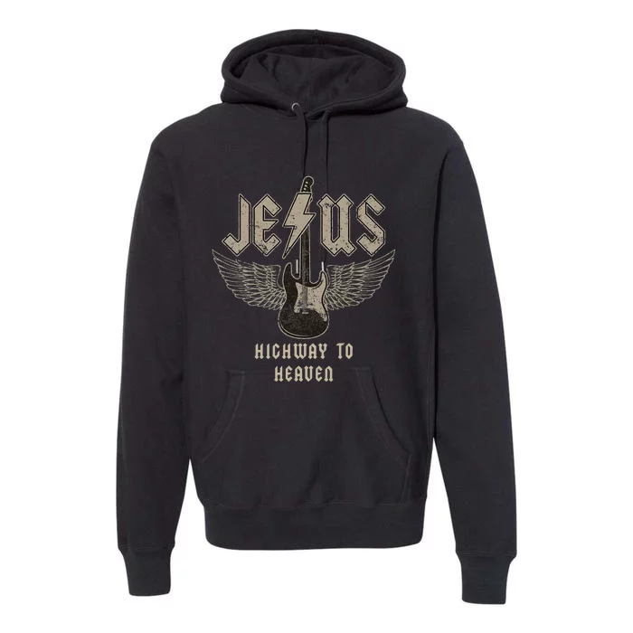 Jesus Rock And Roll Christian Music Worship Bible Verse Premium Hoodie