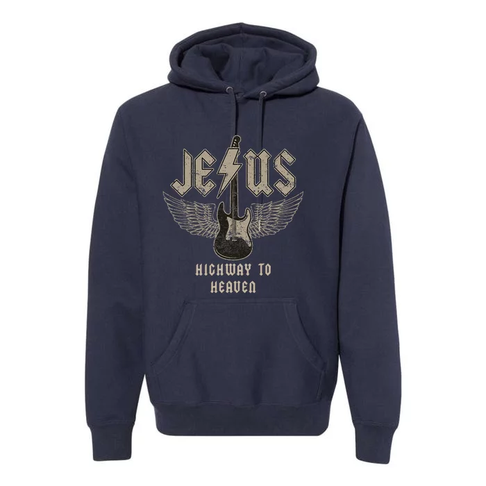 Jesus Rock And Roll Christian Music Worship Bible Verse Premium Hoodie