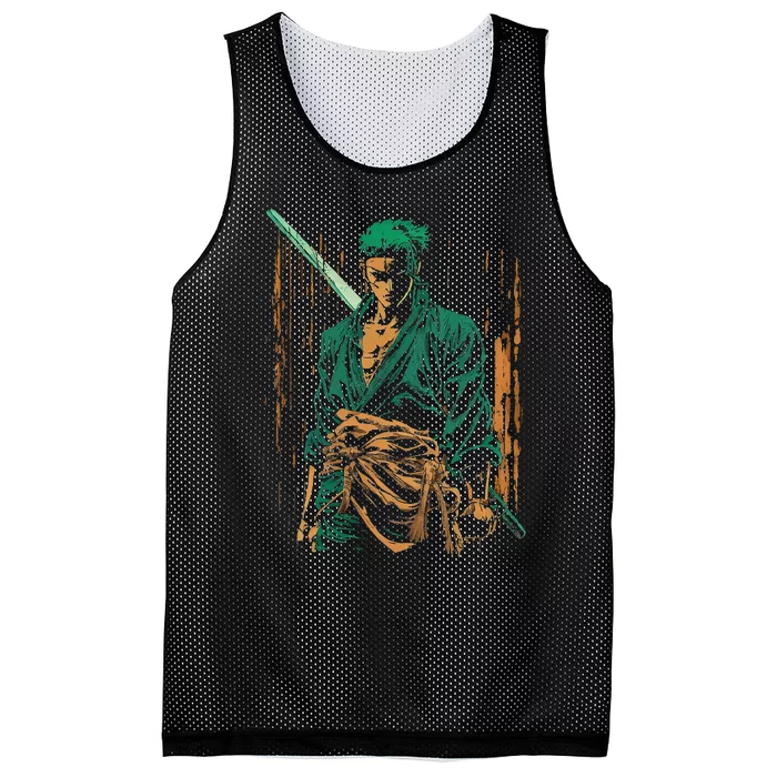 Japanese Retro Art Anime Mesh Reversible Basketball Jersey Tank