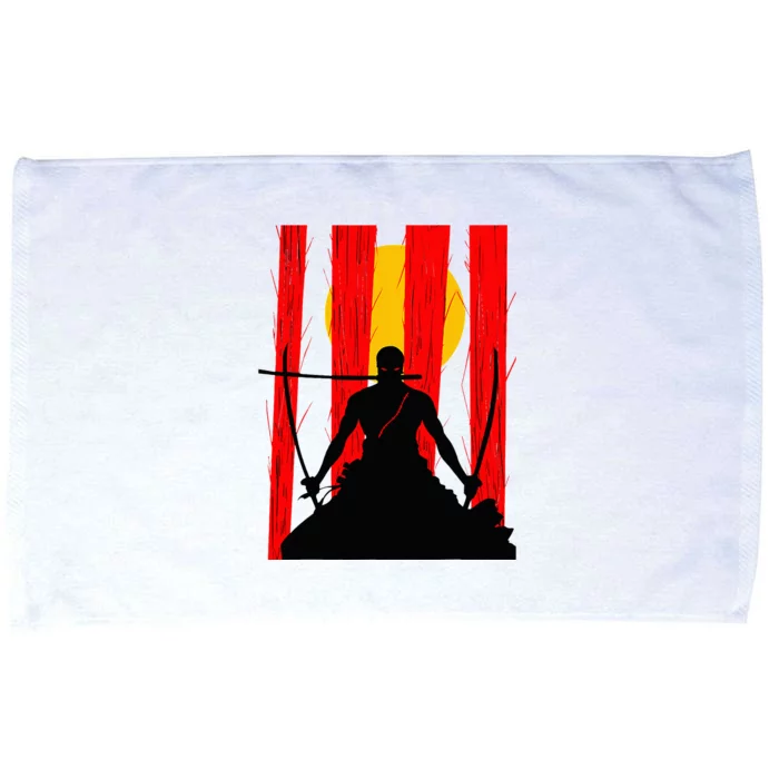 Japanese Retro Art Zoro Anime Microfiber Hand Towel