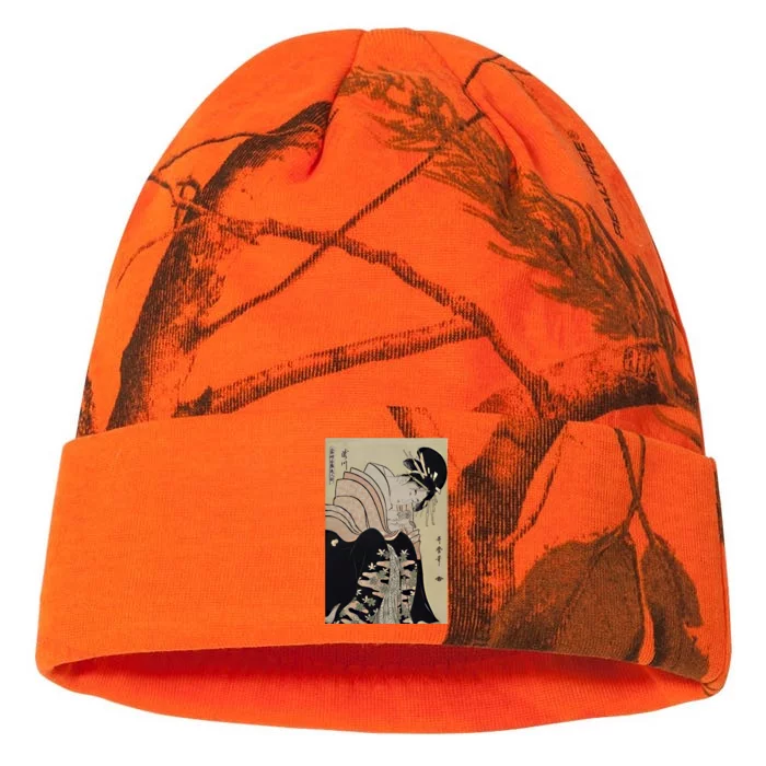 Japanese Retro Artwork Takigawa From The Teagifthouse Art Cool Gift Kati - 12in Camo Beanie