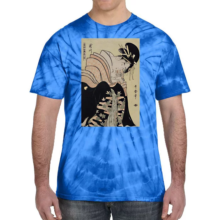 Japanese Retro Artwork Takigawa From The Teagifthouse Art Cool Gift Tie-Dye T-Shirt