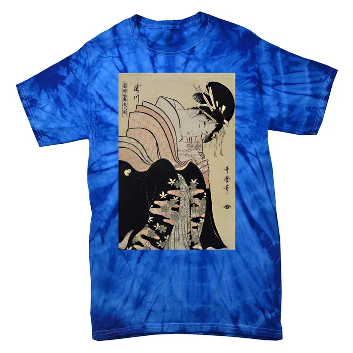 Japanese Retro Artwork Takigawa From The Teagifthouse Art Cool Gift Tie-Dye T-Shirt