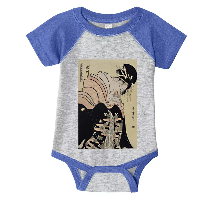 Japanese Retro Artwork Takigawa From The Teagifthouse Art Cool Gift Infant Baby Jersey Bodysuit