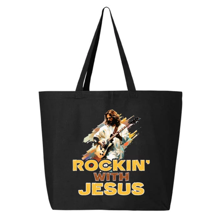 Jesus Rock And Roll Jesus Is King Meme 25L Jumbo Tote