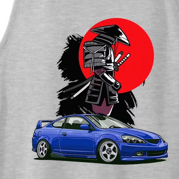 Jdm Rsx Auto Tuning Japan Samurai Sun Drift Ladies Tri-Blend Wicking Tank