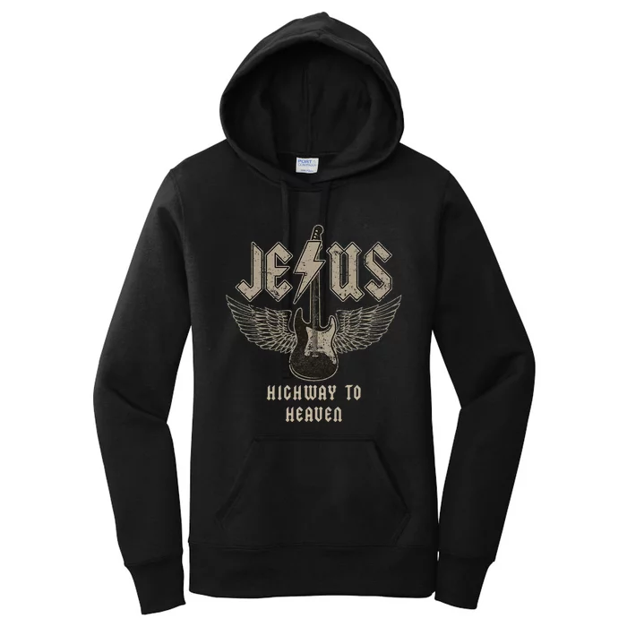 Jesus Rock And Roll Christian Music Worship Bible Verse Women's Pullover Hoodie