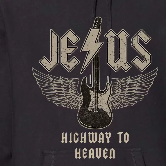 Jesus Rock And Roll Christian Music Worship Premium Hoodie