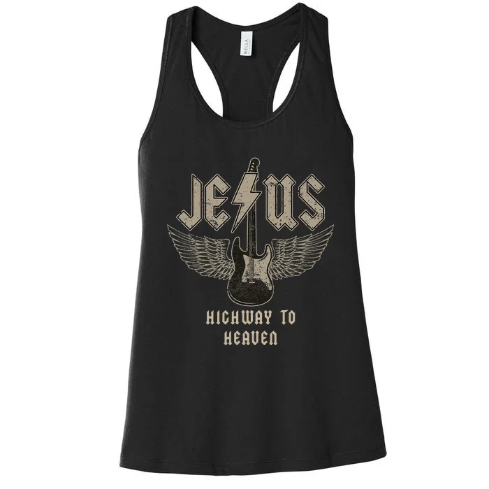 Jesus Rock And Roll Christian Music Worship Women's Racerback Tank