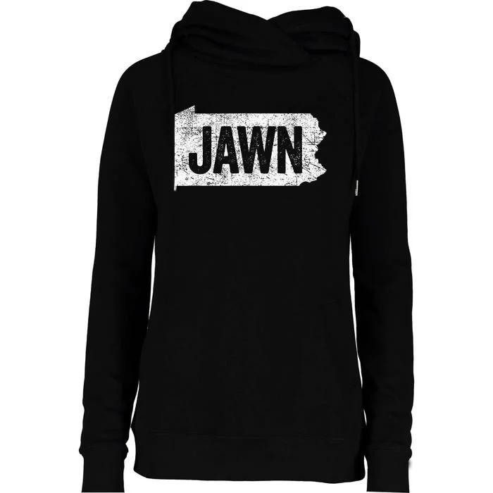 Jawn Retro Boy Girl Philadelphia Slang Womens Funnel Neck Pullover Hood