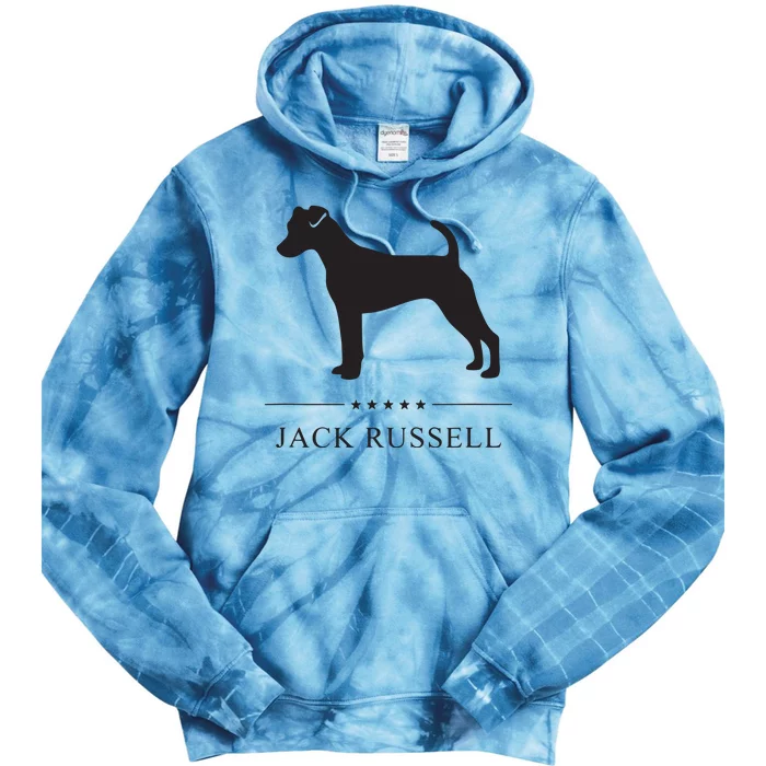 Jack Russell Black Silhouette Tie Dye Hoodie