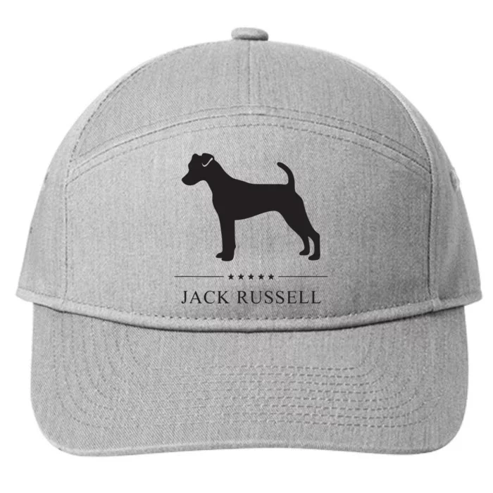 Jack Russell Black Silhouette 7-Panel Snapback Hat