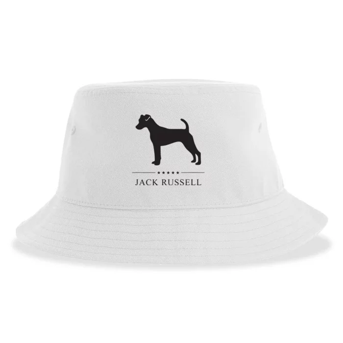 Jack Russell Black Silhouette Sustainable Bucket Hat