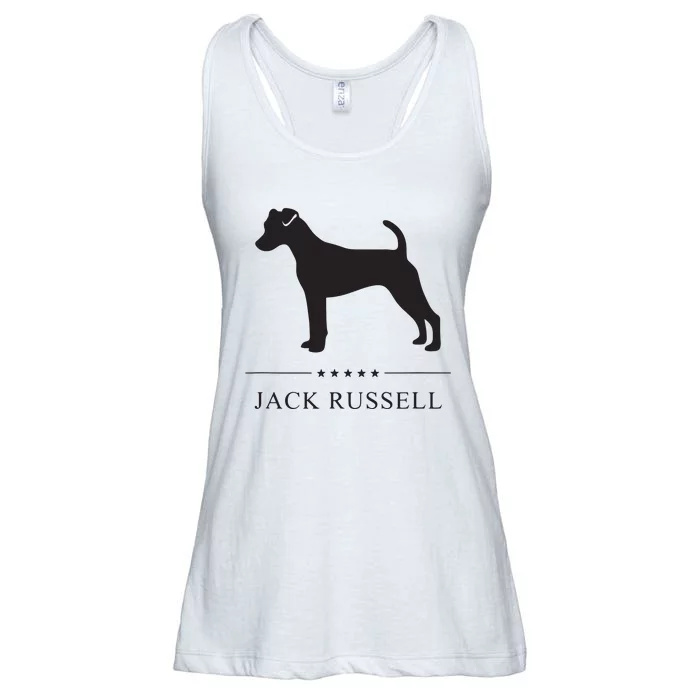 Jack Russell Black Silhouette Ladies Essential Flowy Tank