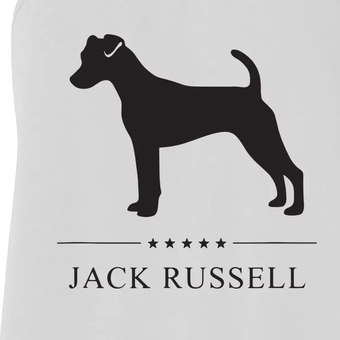 Jack Russell Black Silhouette Women's Racerback Tank