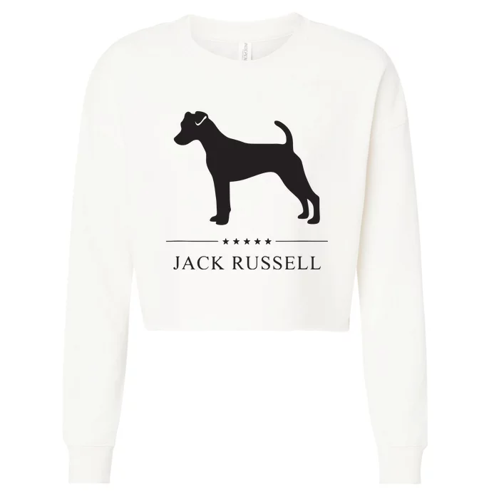 Jack Russell Black Silhouette Cropped Pullover Crew