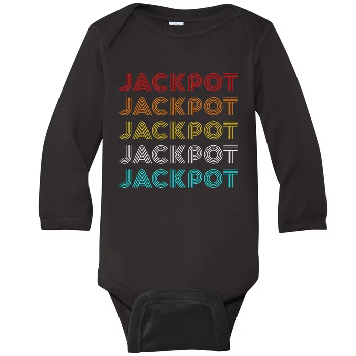 Jackpot Retro Casino Baby Long Sleeve Bodysuit