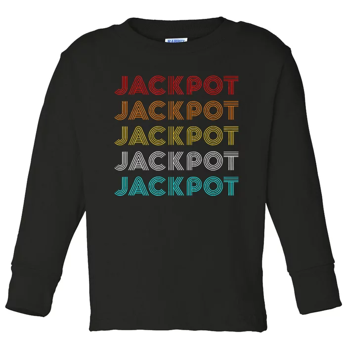 Jackpot Retro Casino Toddler Long Sleeve Shirt