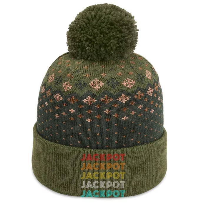 Jackpot Retro Casino The Baniff Cuffed Pom Beanie