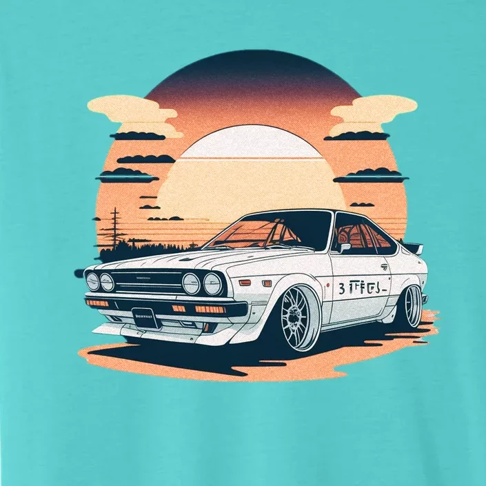 Jdm Retro Car And Sunset ChromaSoft Performance T-Shirt