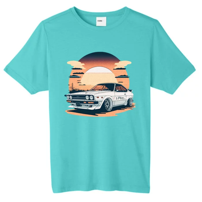 Jdm Retro Car And Sunset ChromaSoft Performance T-Shirt