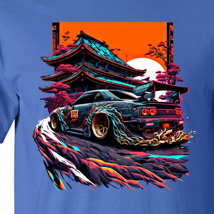 Japanese Retro Car Racing Drifting Art Jdm Legend Tuning Gift Tall T-Shirt