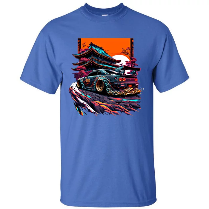 Japanese Retro Car Racing Drifting Art Jdm Legend Tuning Gift Tall T-Shirt