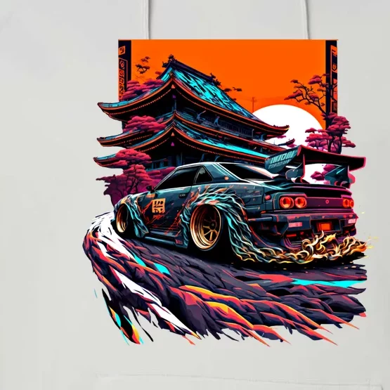 Japanese Retro Car Racing Drifting Art Jdm Legend Tuning Gift Performance Fleece Hoodie