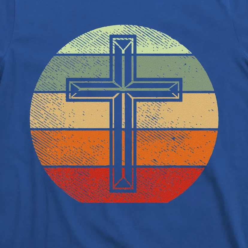 Jesus Retro Cross Christ God Faith Religious Christian Gift T-Shirt