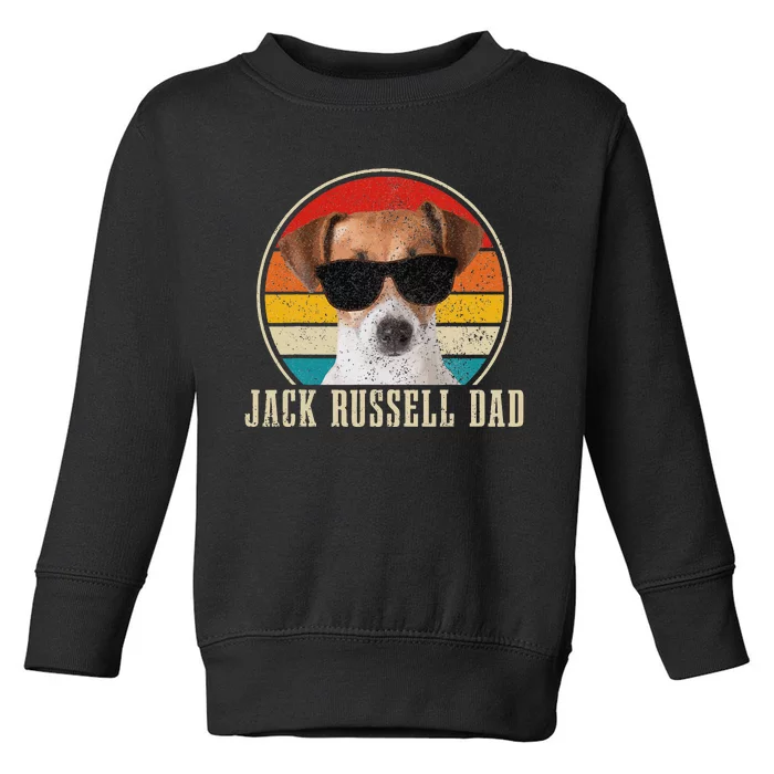 Jack Russell Dad Funny Dog Vintage Jack Russell Terrier Toddler Sweatshirt