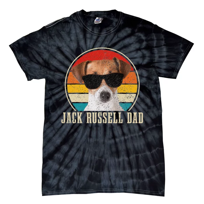 Jack Russell Dad Funny Dog Vintage Jack Russell Terrier Tie-Dye T-Shirt