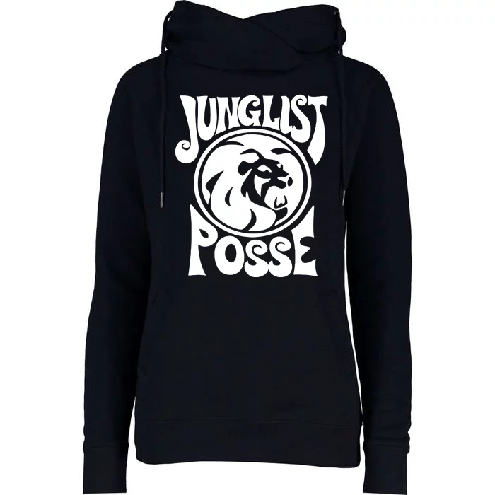 JUNGLIST REGGAE DRUM Womens Funnel Neck Pullover Hood