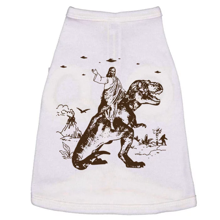 Jesus Riding Dinosaur T Shirt UFO T Shirt Funny T Shirts Offensive Cool Doggie Tank