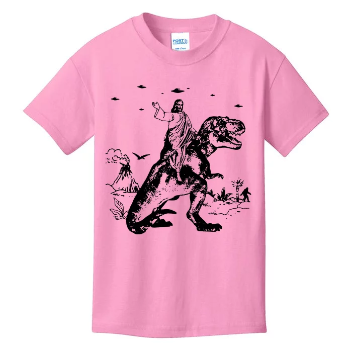 Jesus Riding Dinosaur T Shirt UFO T Shirt Funny T Shirts Offensive T Shirt Cool Kids T-Shirt