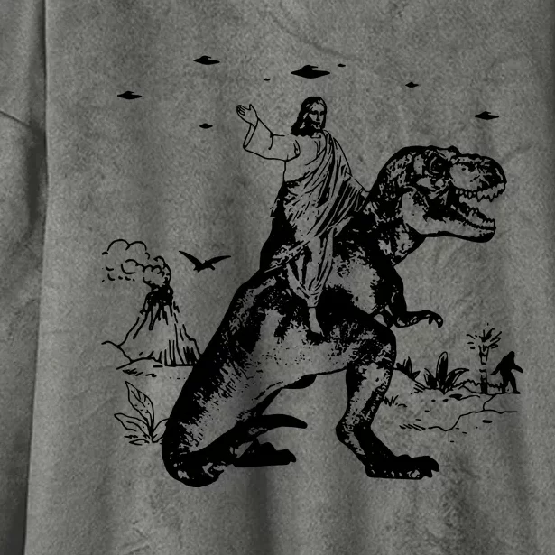 Jesus Riding Dinosaur T Shirt UFO T Shirt Funny T Shirts Offensive T Shirt Cool Hooded Wearable Blanket