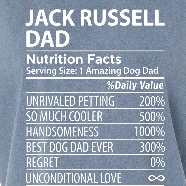 Jack Russell Dad Nutrition Facts Funny Jack Russell Garment-Dyed Women's Muscle Tee