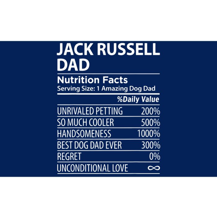 Jack Russell Dad Nutrition Facts Funny Jack Russell Bumper Sticker