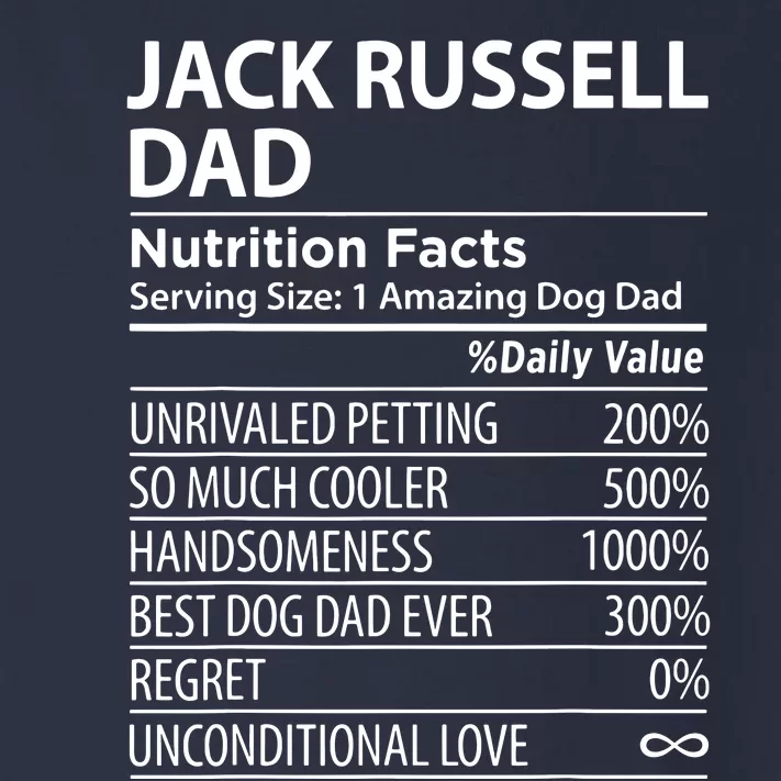 Jack Russell Dad Nutrition Facts Funny Jack Russell Toddler Long Sleeve Shirt