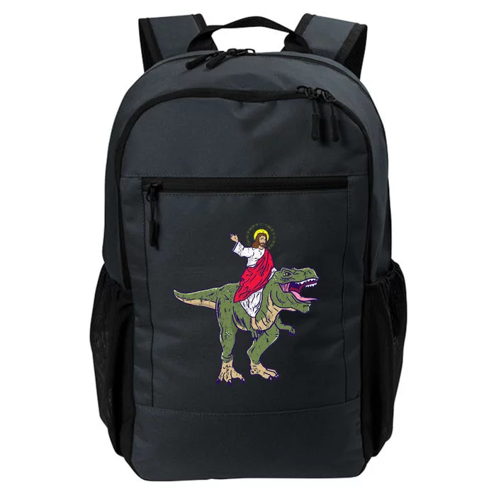 Jesus Riding Dinosaur Vintage Daily Commute Backpack